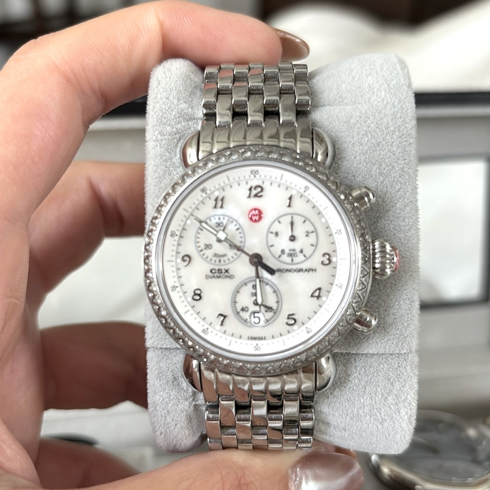 Michele CSX mother of pearl watch - used, like new condition.